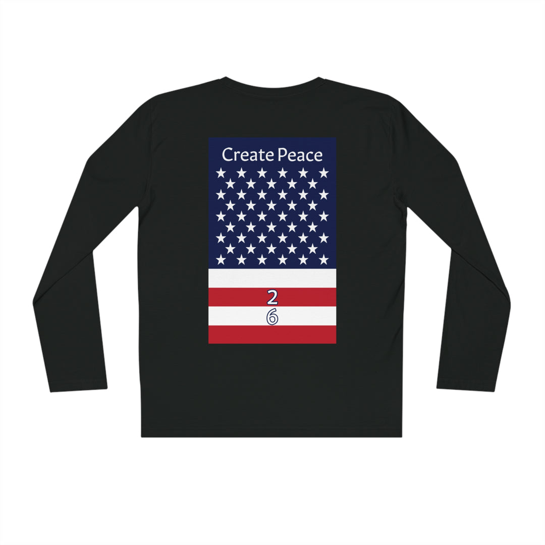 Create Peace 26 Organic 100% Cotton Long Sleeve Shirt
